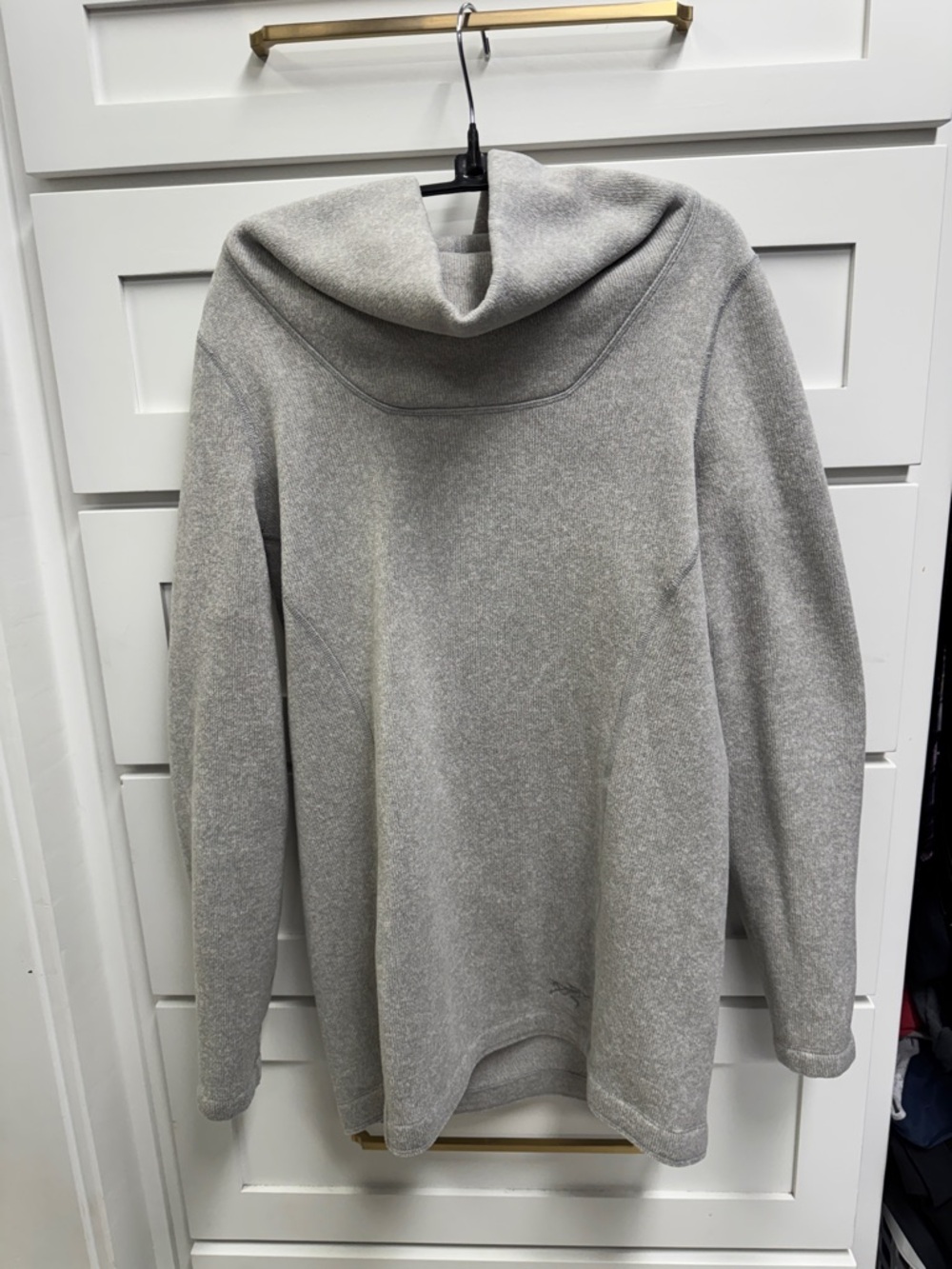Light Gray Cozy Funnel Neck Pullover tunic